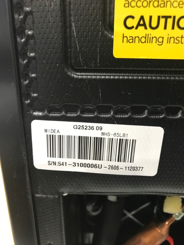 Photo 3 of ***TESTED WORKING*** Midea WHS-65LB1 Compact Single Reversible Door Refrigerator, 1.6 Cubic Feet(0.045 Cubic Meter), Black Black 1.6 Cubic Feet Refrigerator