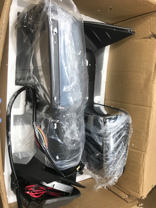 Photo 2 of YITAMOTOR Towing Mirrors Compatible with Chevy GMC, Power Heated LED Arrow Signal Light Reverse Lights , Replacement for Silverado 2008-2013 Sierra All Models, Silverado 2007 Sierra New Body Style Chrome Amber Turn Signal