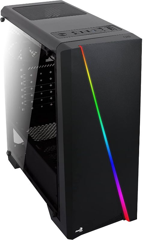 Photo 1 of AeroCool Cylon RGB Mid Tower with Acrylic Side Window, Black 