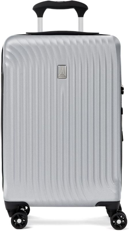 Photo 1 of Travelpro Maxlite Air Hardside Expandable Luggage, 8 Spinner Wheels, Lightweight Hard Shell Polycarbonate, Metallic Silver, Carry-On 21-Inch
