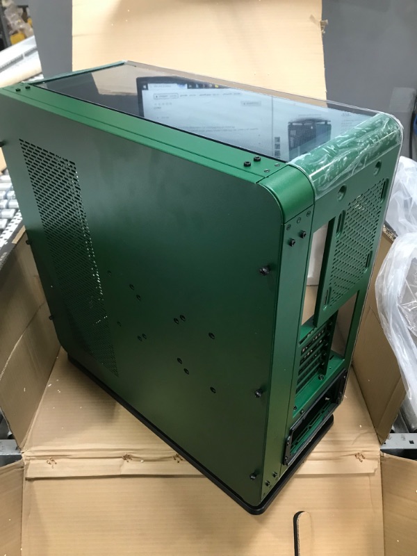 Photo 3 of Thermaltake The Core P6 TG Racing Green Edition transformable ATX Mid Tower Fully Modular Computer Case with Tt LCS Certification CA-1V2-00MCWN-00 Green P6