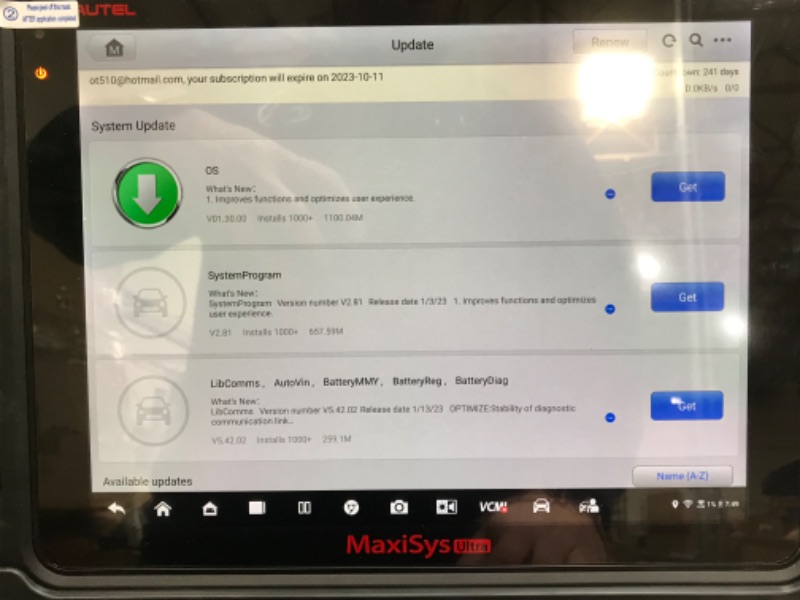 Photo 7 of Autel - Maxisys Ultra Diagnostic Tablet with Advanced Vcmi (MSULTRA)