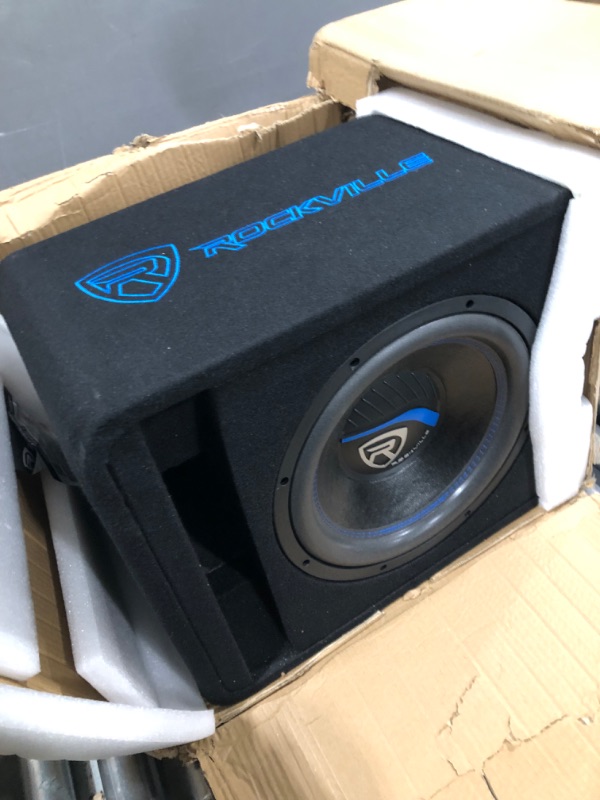 Photo 2 of Rockville SK512 PACKAGE 12" 1400w Loaded K5 Car Subwoofer Enclosure+DB11 Amp Single 12” With Amplifier