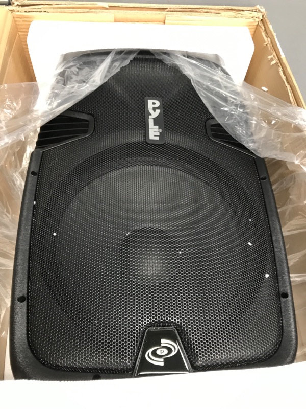 Photo 2 of **PARTS ONLY** Karaoke Portable PA Speaker System - 1600W Active Powered Bluetooth Compatible Speaker, Rechargeable Battery, Easy Carry Wheels, USB MP3 RCA, FM Radio, 2 UHF Microphone, Remote - Pyle