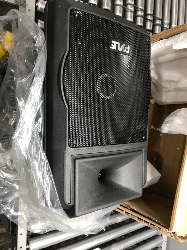 Photo 1 of Wireless Portable PA Speaker System - 700 W Battery Powered Rechargeable Sound Speaker and Microphone Set with Bluetooth MP3 USB Micro SD FM Radio AUX 1/4" DJ lights - For PA / Party - Pyle PSUFM1280B Basic Karaoke Speaker System