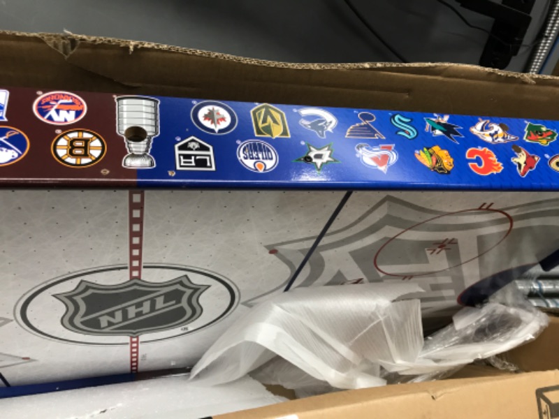 Photo 1 of 48" Mid-Size NHL Rush Indoor Hover Hockey Game Table; Easy Setup, Air-Powered Play with LED Scoring, Black