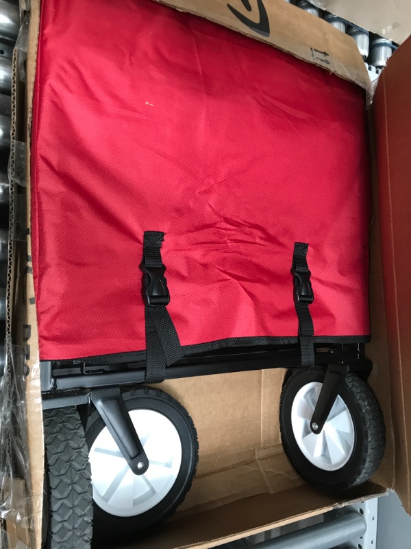 Photo 2 of ***PARTS ONLY*** MacSports Collapsible Folding Outdoor Utility Wagon, Red Red Wagon