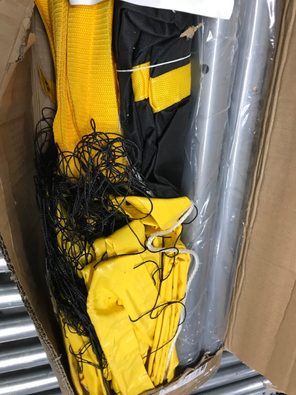 Photo 1 of A11N Outdoor Volleyball Set - Includes 32ft Anti-Sag Net, Volleyball, Air Pump, Boundary Markers, and Carrying Bag - for Backyard, Beach, and Park