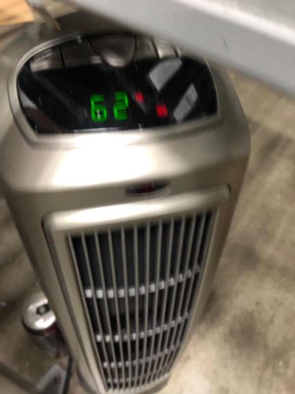 Photo 3 of Lasko 1500W Digital Ceramic Space Heater with Remote, 755320, Silver