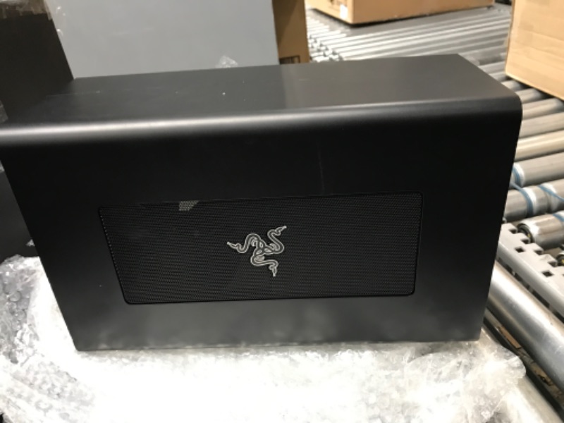 Photo 2 of **PARTS ONLY** Razer Core X Chroma Aluminum External GPU Enclosure (eGPU): Compatible with Windows & MacOS Thunderbolt 3 Laptops, NVIDIA /AMD PCIe Support, 700W PSU, 4x USB 3.1, 1x Gbit Ethernet, Chroma RGB, Black Classic Black Core X Chroma eGPU