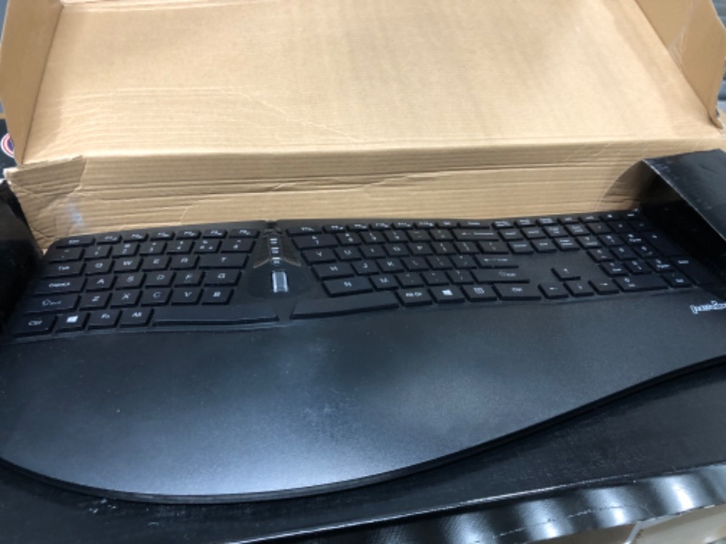 Photo 1 of Perixx Periduo-505, Wired USB Ergonomic Split Keyboard and Vertical Mouse Combo with Adjustable Palm Rest and Short Tactical Membrane Keys, US English Layout