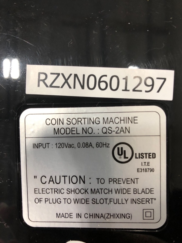 Photo 2 of Royal Sovereign Electric Coin Sorter, Patented Anti-Jam Technology, 1 Row of Coin Counting 
