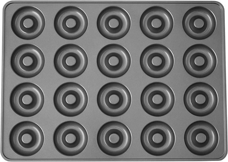 Photo 1 of Wilton Perfect Results Non-Stick Donut Pan , 20-Cavity Donut Baking Pan, Steel
