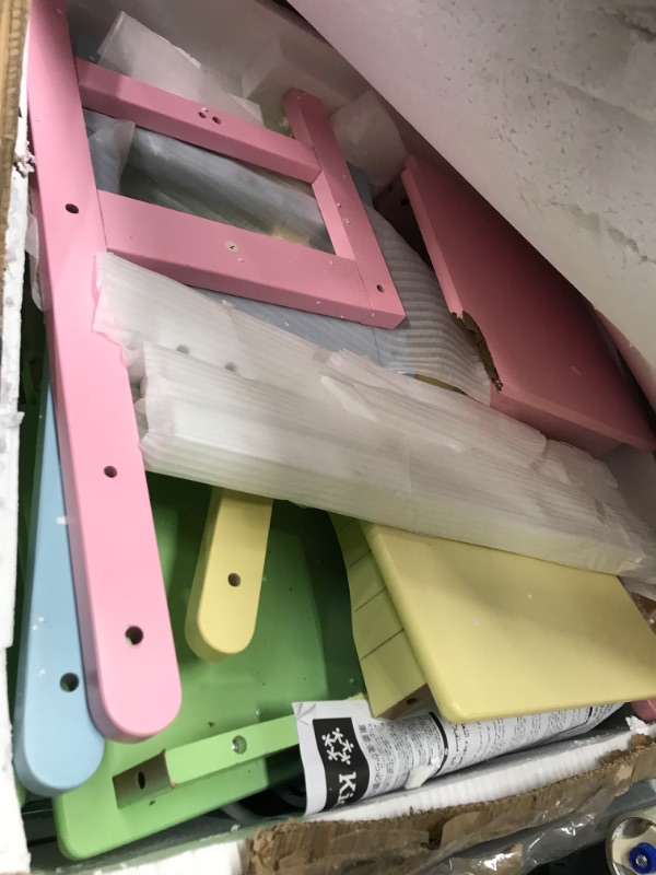 Photo 1 of **PARTS ONLY!!!! KidKraft Nantucket Children S Wooden Table & 4 Chair Set Pastel Colors
