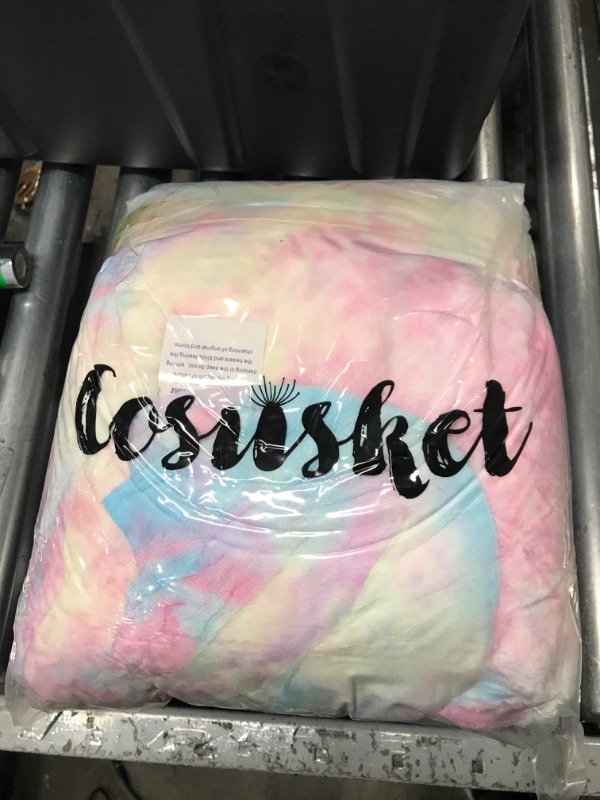 Photo 2 of COSUSKET Adult Hoodie Wearable Blanket, Tie Dye Super Cozy Warm and Oversized Sherpa Blanket Hooded for Women