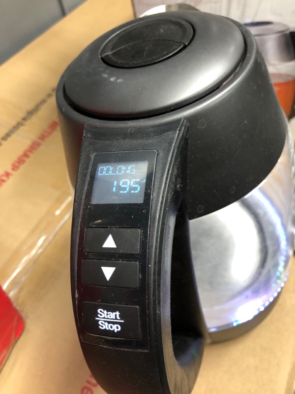 Photo 3 of *** POWERS ON *** Chefman Digital Electric Kettle with Rapid 3 Minute Boil Technology, Custom Steep Timer & Temperature Presets, 