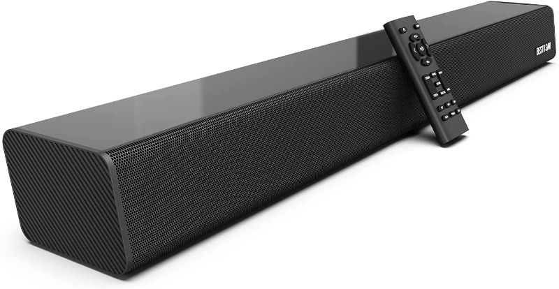 Photo 1 of Bestisan Soundbar 28-Inch 80W with HDMI-ARC, Bluetooth 5.0, Optical Coaxial USB AUX Connection, 4 Speakers, 3 EQs, 110dB Surround Sound Bar Home Theater Audio Soundbar System for TV
