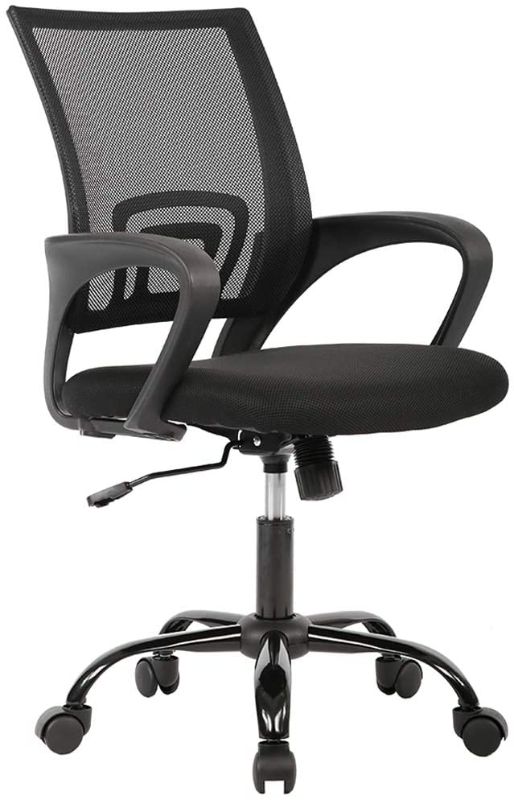 Photo 1 of Office Chair Ergonomic Cheap Desk Chair Mesh Computer Chair Lumbar Support Modern Executive Adjustable Stool Rolling Swivel Chair for Back Pain, Black
