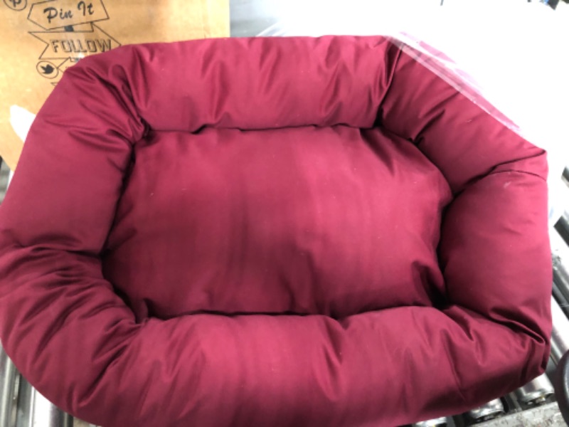 Photo 3 of 24 inch Burgundy Bagel Dog Bed By Majestic Pet Products Burgundy 24 in