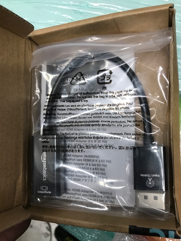 Photo 2 of Amazon Basics DisplayPort to HDMI Adapter (4k@30Hz) 4K/30Hz DisplayPort