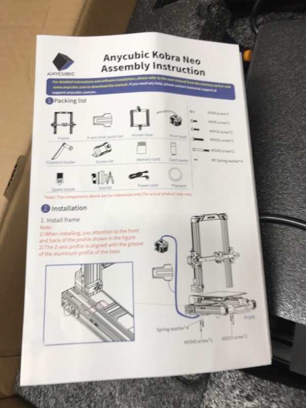 Photo 6 of Anycubic 3D Printer Kobra Neo, Auto Leveling 3D Printers Pre-Installed with High Precision Printing and Easy Model Removal Print Size 8.7x8.7x9.84 inch Anycubic Kobra Neo