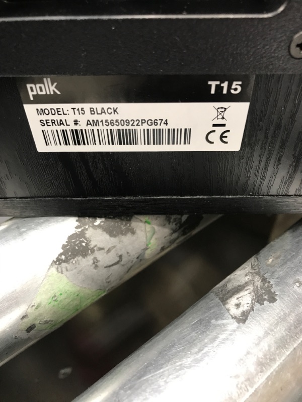 Photo 1 of Polk Audio T15 Bookshelf Speakers Pair Black