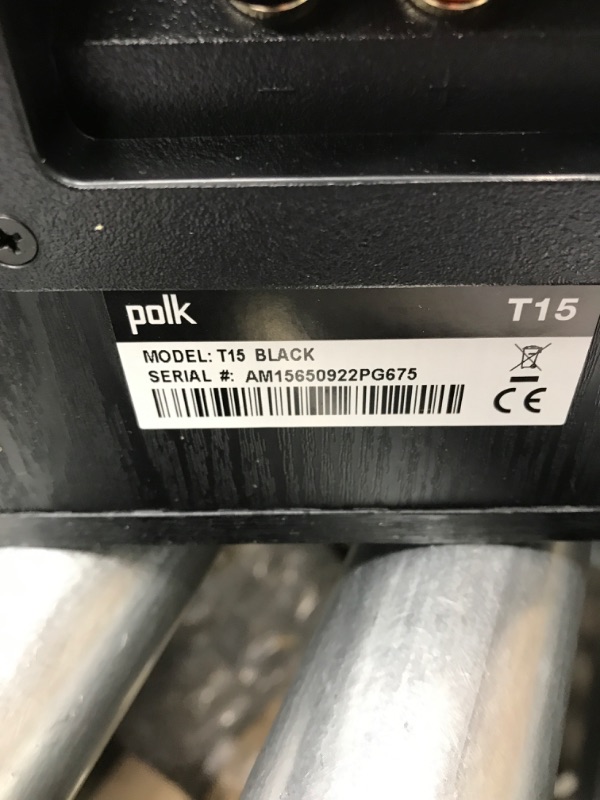 Photo 1 of Polk Audio T15 Bookshelf Speakers Pair Black