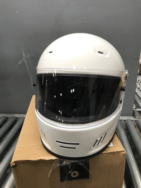 Photo 3 of Conquer Snell SA2020 Full Face Auto Racing Helmet Large White