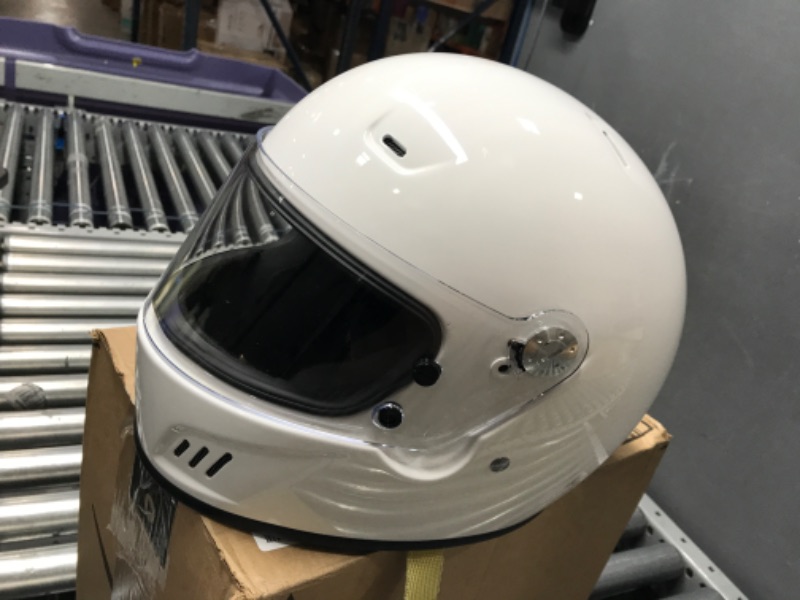 Photo 2 of Conquer Snell SA2020 Full Face Auto Racing Helmet Large White