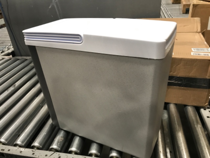 Photo 1 of Minor damage,
Koolatron Thermoelectric Iceless 12 Volt Cooler Warmer 18 qt (17 L), Electric Portable Car Cooler with DC Plug, Grey and White, for Travel Camping Fishing Trucking, Made in North America 18 Quart