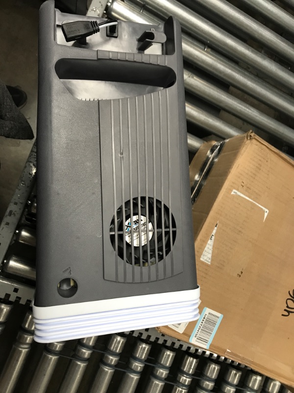 Photo 1 of Minor damage,
Koolatron Thermoelectric Iceless 12 Volt Cooler Warmer 18 qt (17 L), Electric Portable Car Cooler with DC Plug, Grey and White, for Travel Camping Fishing Trucking, Made in North America 18 Quart