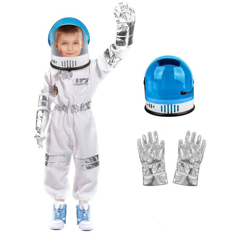 Photo 1 of Meland Astronaut Costume for Kids - Children Space-Suit with Astronaut-Helmet, Birthday Gifts for Boys Girls, Toddlers Pretend Role Play Dress Up