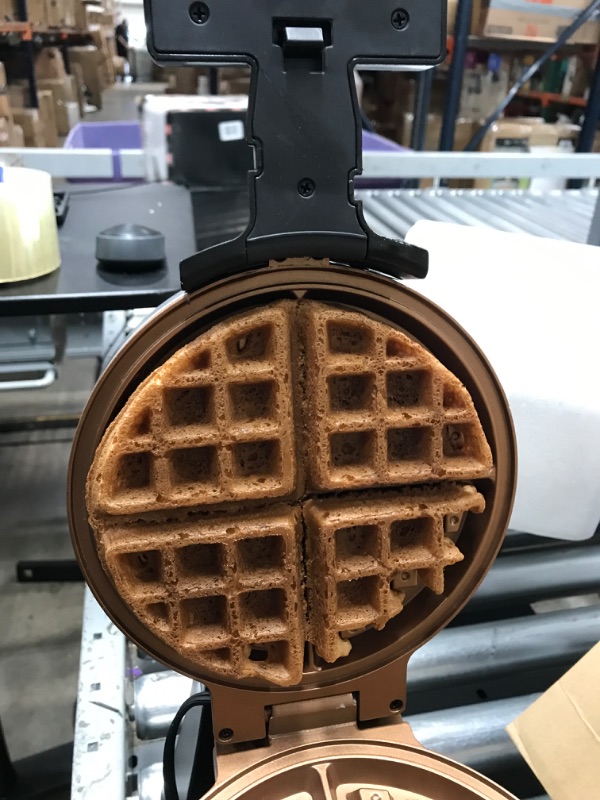 Photo 4 of **Waffle included**
Crux Double Rotating Belgian Waffle Maker with Nonstick Plates, Stainless Steel Housing & Browning Control, black (14614)