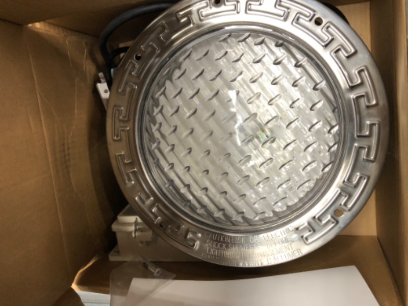 Photo 2 of **SEE NOTES**
HQUA PN01DC 120V AC LED RGBW Color Change Inground Pool Light, 10 Inch 35W 3000lm. Color-RGBW