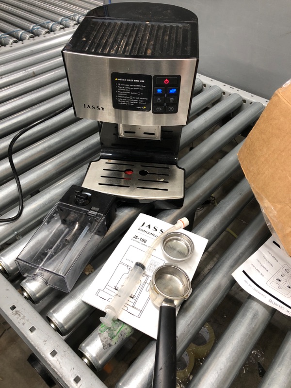 Photo 2 of ***TESTED POWERS ON*** JASSY Espresso Machine Cappuccino Maker 20 BAR Pump & Powerful Milk Tank for Home Barista Brewing,Multiple Functions in One Touch for Espresso/Moka/Cappuccino,Self-Cleaning System,1250W