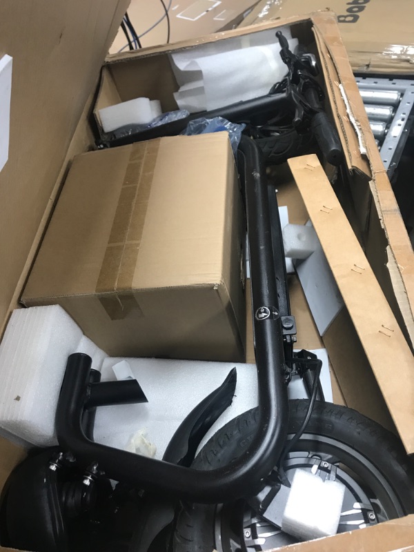 Photo 2 of Phantomgogo Commuter R1 - Electric Scooter for Adults - Foldable Scooter with Seat & Carry Basket - 450W Brushless Motor 36V - 15MPH 265lbs Max Load E Mopeds for Adults Black