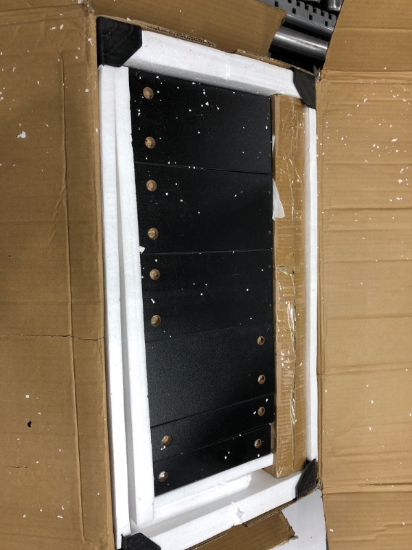 Photo 1 of **USED** AWQM 4 Black Drawer Dressers Set, Nightstand, Wood Chest of Drawers (Black)