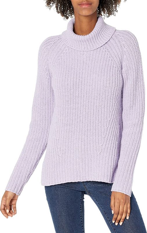 Photo 2 of Goodthreads Women's Cotton Shaker Stitch Turtleneck Sweater
