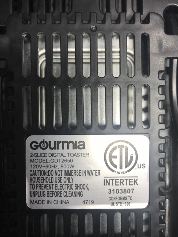 Photo 4 of *** POWERS ON *** Gourmia GDT2650 Digital Multi-Function Stainless Steel Toaster Silver