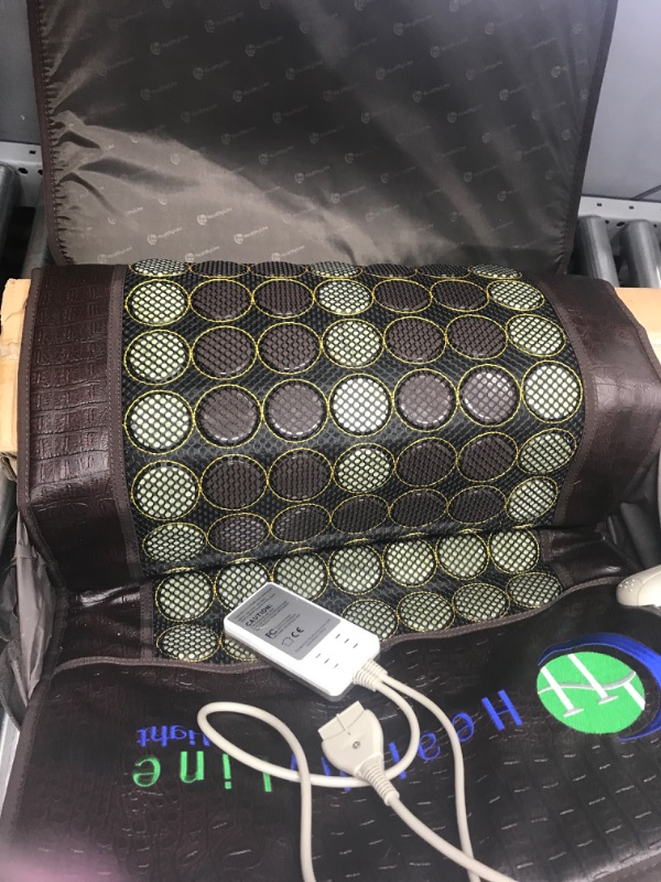 Photo 3 of *** POWERS ON *** HealthyLine Far Infrared Heating Pad - Natural Jade and Tourmaline Stones - Easy to Roll-up - Mesh JT Mat Full 7224 Soft Light InfraMat Pro®