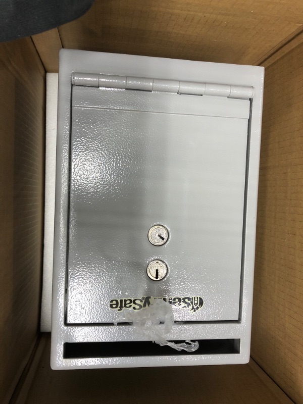 Photo 4 of *Missing Key-Possibly Inside* SentrySafe Depository Safe with Dual Key Lock, Steel Drop Slot Safe for Offices and Businesses, Securely Store Cash, Deposits and Valuables, 0.38 Cubic Feet, 12 x 8 x 10.3 Inches, UC-039K 0.38 cu ft (medium) Depository Safe