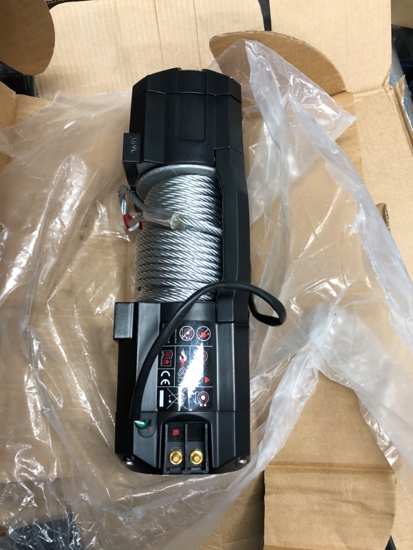 Photo 1 of *!NOT TESTED!*
WARN 101150 AXON 55-S Powersports Winch with Spydura Synthetic Cable Rope: 1/4" Diameter x 50' Length, 2.75 Ton (5,500 lb) Pulling Capacity
