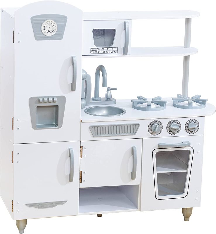 Photo 1 of {ARTS ONLY****
KidKraft Vintage Wooden Play Kitchen with Pretend Ice Maker and Play Phone, White,