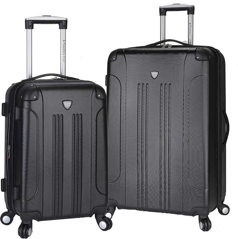 Photo 1 of 
Travelers Club Chicago Hardside Expandable Spinner Luggage, Black, 4-Piece Set (20/28)