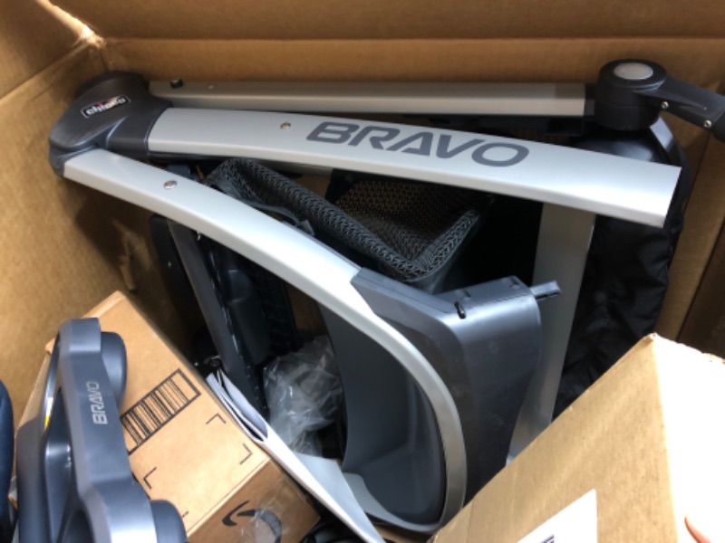 Photo 4 of Chicco Bravo 3-in-1 Trio Travel System, Bravo Quick-Fold Stroller with KeyFit 30 Infant Car Seat and base, Car Seat and Stroller Combo | Brooklyn/Navy Brooklyn Bravo