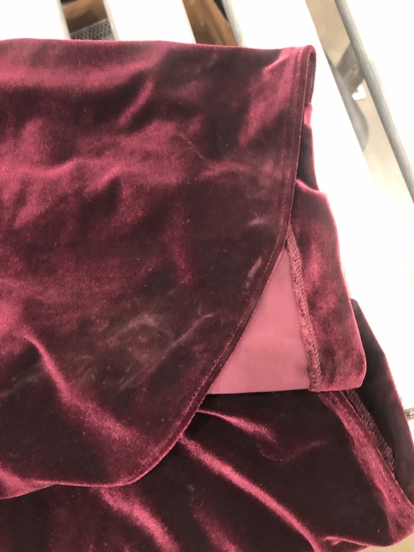 Photo 3 of Alex Evenings Women's Plus Size Long Velvet Dress 20 Plus Wine Red