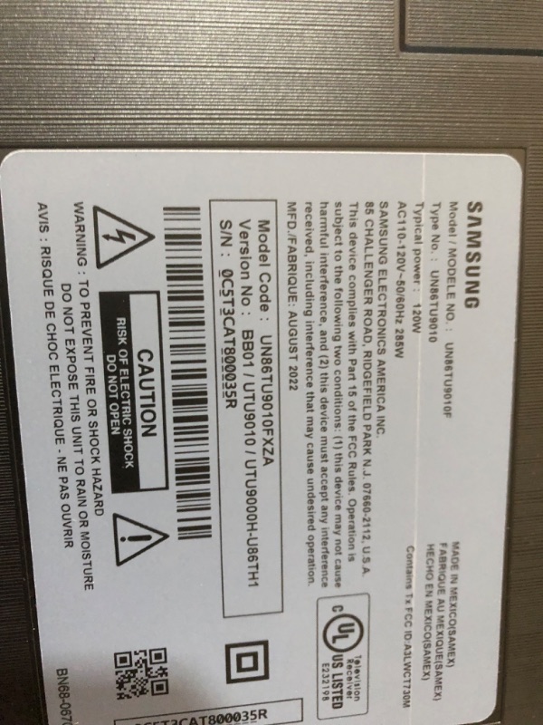 Photo 4 of ***TV IS CRACKED ON THE BOTTOM RIGHT CORNER **SAMSUNG 86-Inch Class Crystal 4K UHD LED TU9010 Series HDR, AMD FreeSync, Borderless Design, Multi View Screen, Smart TV with Alexa Built-In (UN86TU9010FXZA, 2021 Model)
