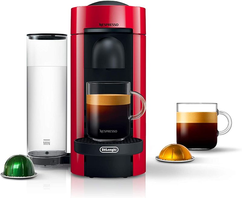 Photo 1 of NESPRESSO VERTUOPLUS COFFEE AND ESPRESSO MACHINE BY DE'LONGHI , RED