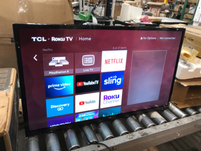 Photo 3 of TCL 32" Class 3-Series HD 720p LED Smart Roku TV - 32S355,Black
