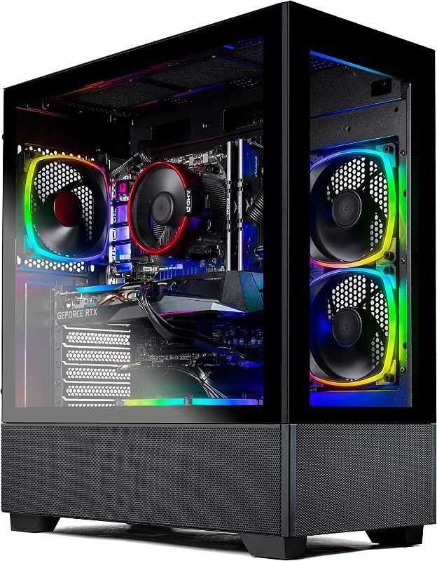 Photo 1 of Skytech Azure Gaming PC Desktop – AMD Ryzen 7 5800X 3.8 GHz, NVIDIA RTX 4070 Ti, 1TB NVME SSD, 16GB DDR4 RAM 3200, 850W Gold PSU, 360mm AIO, 11AC Wi-Fi, Windows 11 Home 64-bit
